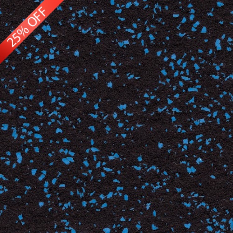 Southern Rubber Flooring Tile with Blue Spec