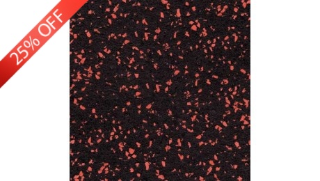 Southern Rubber Flooring Tile with Red Spec