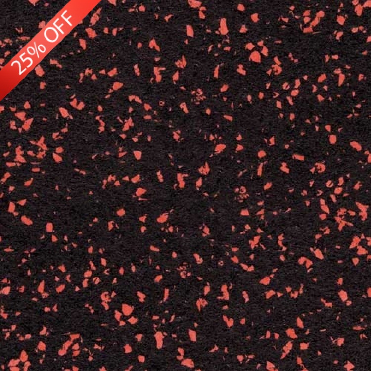 Southern Rubber Flooring Tile with Red Spec