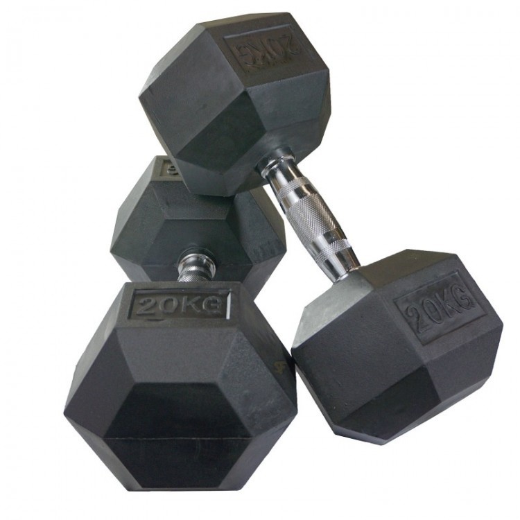 Southern Rubber Hex Dumbbell - Sold As Pair