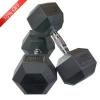 Southern Rubber Hex Dumbbell - Sold As Pair
