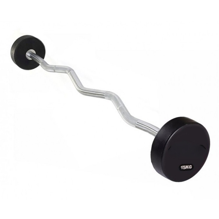 Fixed Rubber EZ Curl Bar