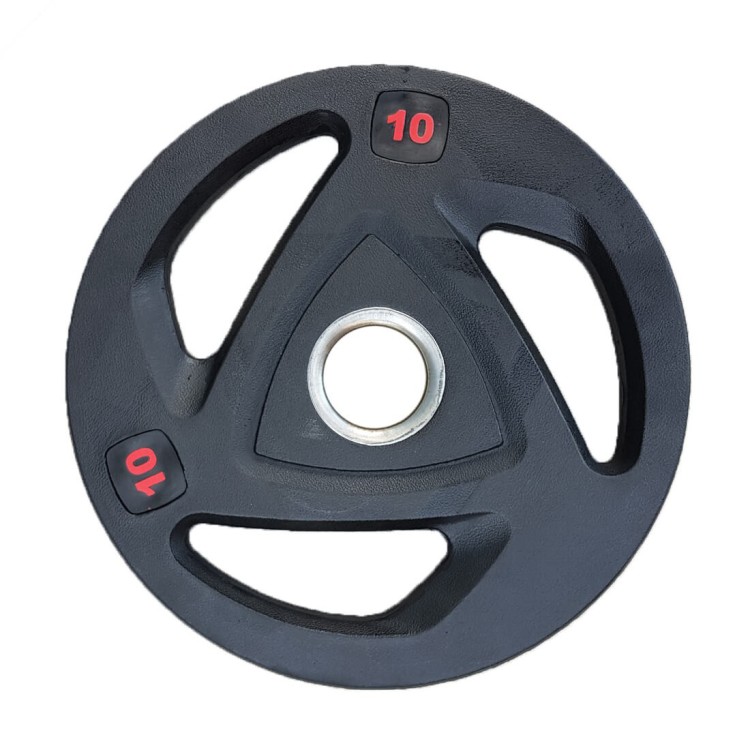 Olympic Weight Plates - 3 Grip Rubber Coated Olympic Weight Plates - 3 Grip Rubber Coated
