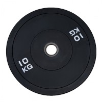 Black Rubber Bumper Olympic Weight Plate